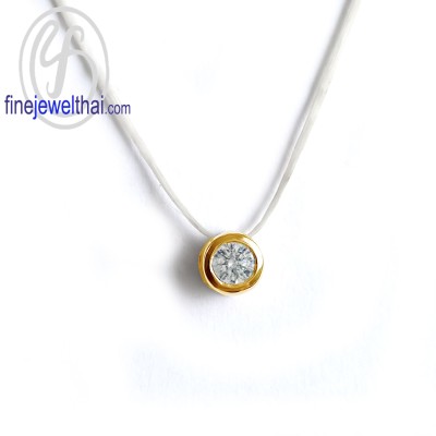 จี้เพชร จี้ทองสีชมพู จี้พิ้งค์โกลด์ เพชรแท้ พิ้งค์โกลด์แท้  P1100DPG